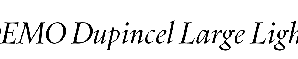 FSP DEMO Dupincel Large Light Italic