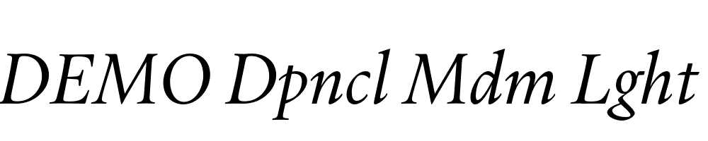 FSP DEMO Dpncl Mdm Lght Italic