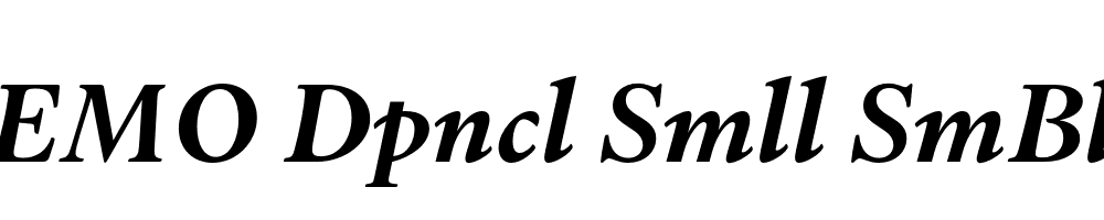 FSP DEMO Dpncl Smll SmBld Italic