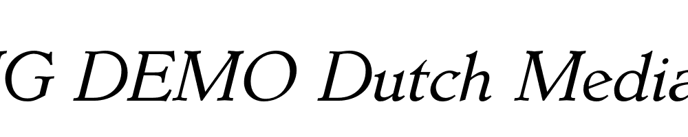  DEMO Dutch Mediaeval Pro Italic