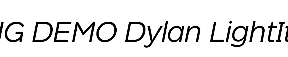  DEMO Dylan LightItalic Regular