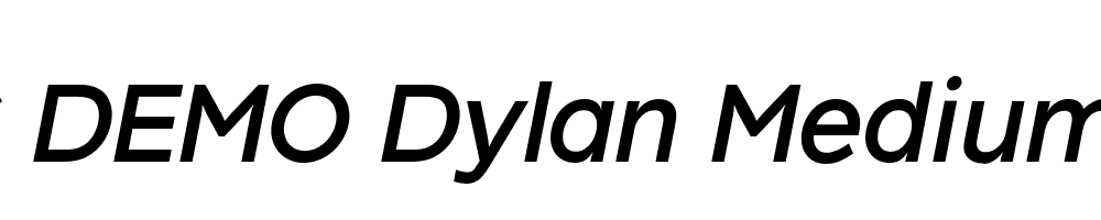  DEMO Dylan MediumItalic Regular