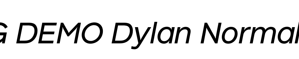  DEMO Dylan NormalItalic Regular