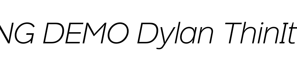  DEMO Dylan ThinItalic Regular