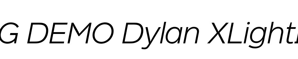  DEMO Dylan XLightItalic Regular