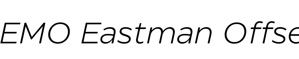 FSP DEMO Eastman Offset Italic