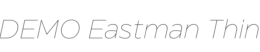 FSP DEMO Eastman Thin Italic