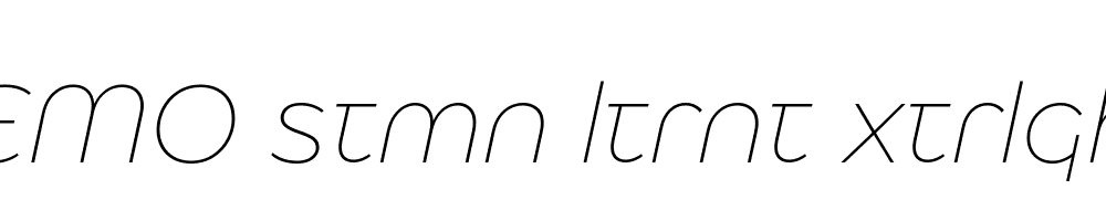 FSP DEMO stmn ltrnt xtrlght Italic