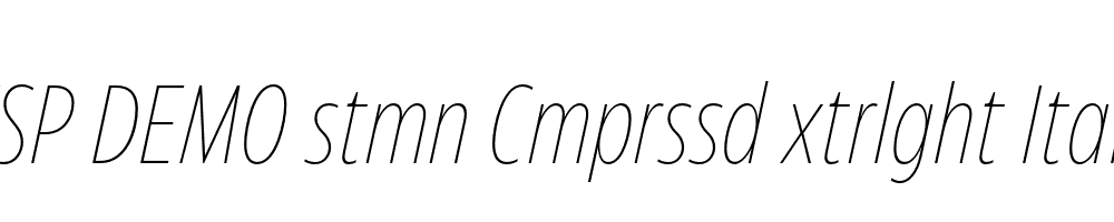 FSP DEMO stmn Cmprssd xtrlght Italic