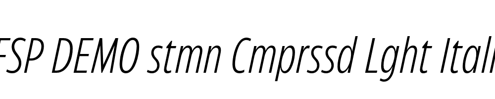 FSP DEMO stmn Cmprssd Lght Italic