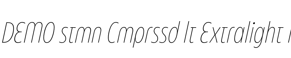 FSP DEMO stmn Cmprssd lt Extralight Italic