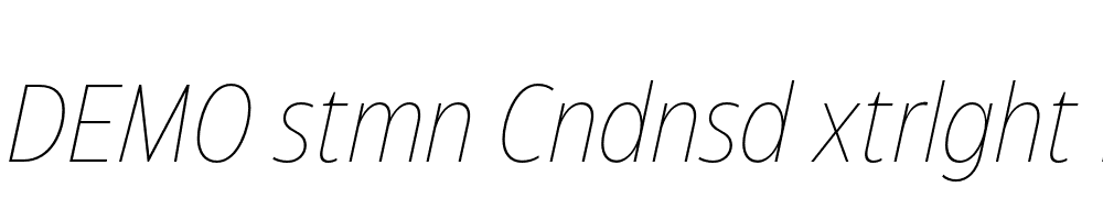 FSP DEMO stmn Cndnsd xtrlght Italic