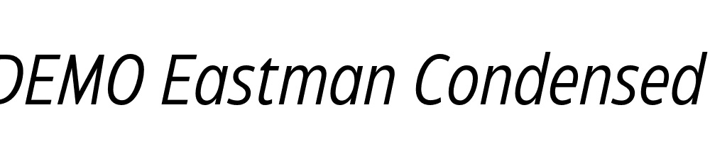 FSP DEMO Eastman Condensed Italic