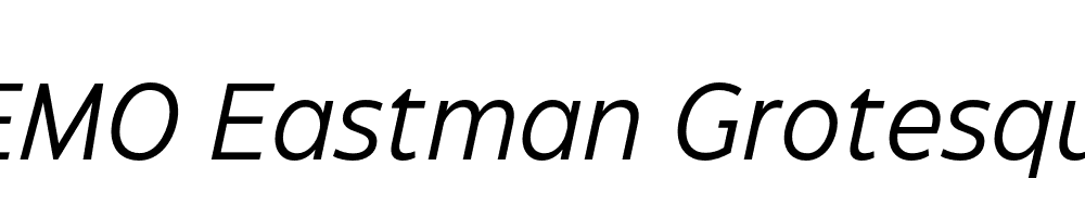 FSP DEMO Eastman Grotesque Italic