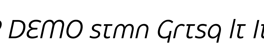 FSP DEMO stmn Grtsq lt Italic