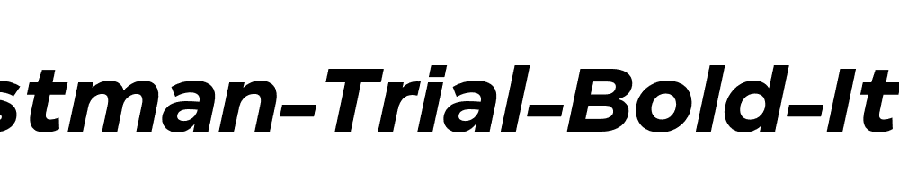 Eastman-Trial-Bold-Italic