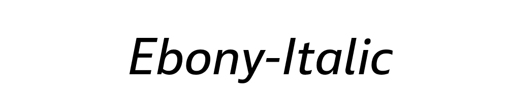 Ebony-Italic