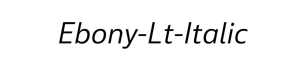 Ebony-Lt-Italic