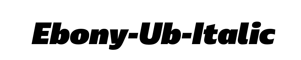 Ebony-Ub-Italic