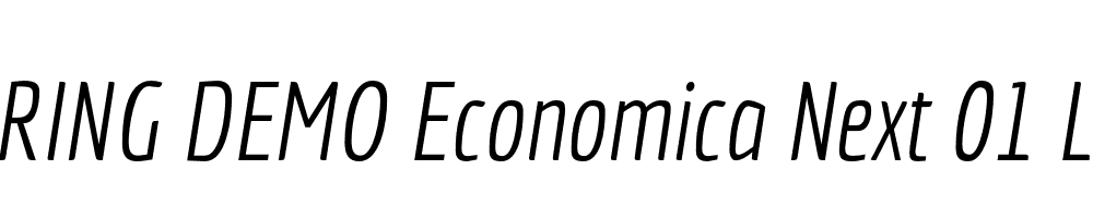  DEMO Economica Next 01 Light Italic