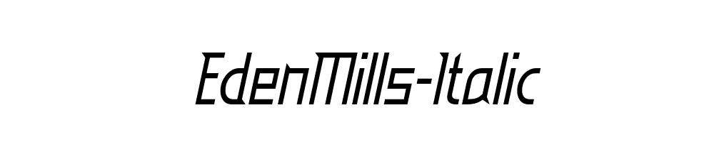 EdenMills-Italic