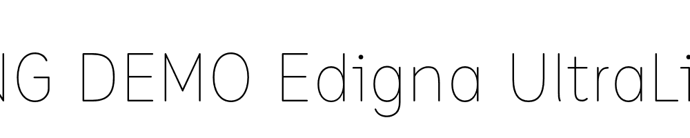  DEMO Edigna UltraLight Regular