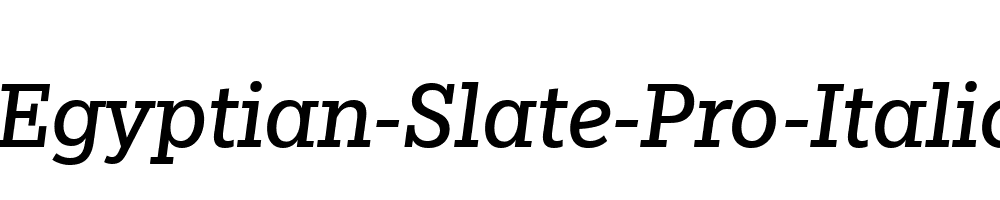 Egyptian-Slate-Pro-Italic