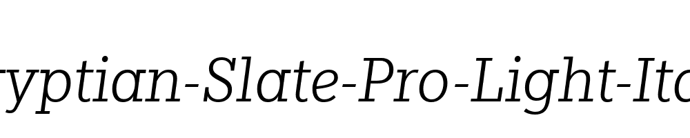 Egyptian-Slate-Pro-Light-Italic