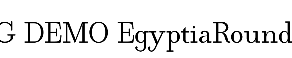  DEMO EgyptiaRoundLight Regular