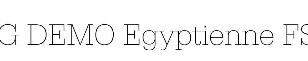  DEMO Egyptienne FS XLt Regular