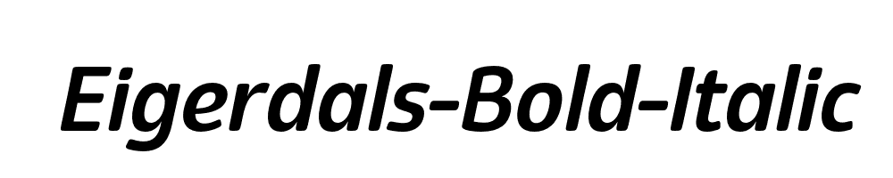 Eigerdals-Bold-Italic