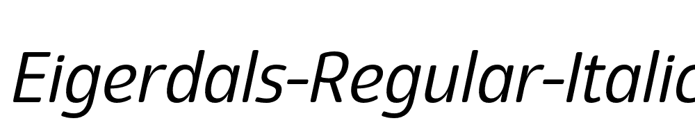 Eigerdals-Regular-Italic