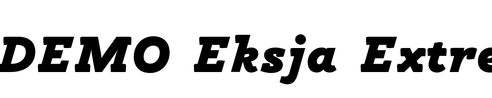  DEMO Eksja Extremes Bold Italic