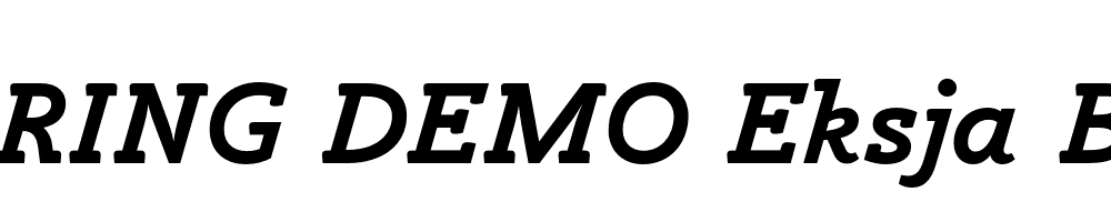  DEMO Eksja Bold Italic