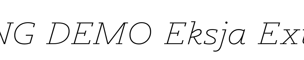  DEMO Eksja Extremes Italic