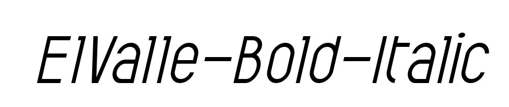 El Valle Bold Italic