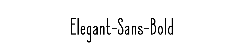 Elegant-Sans-Bold