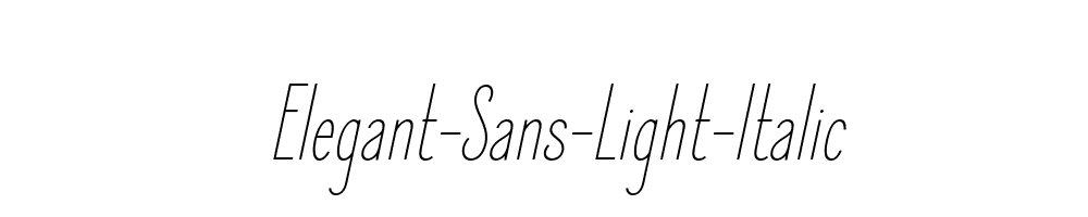 Elegant-Sans-Light-Italic