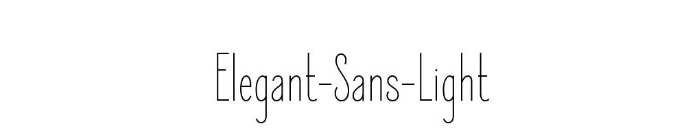 Elegant-Sans-Light