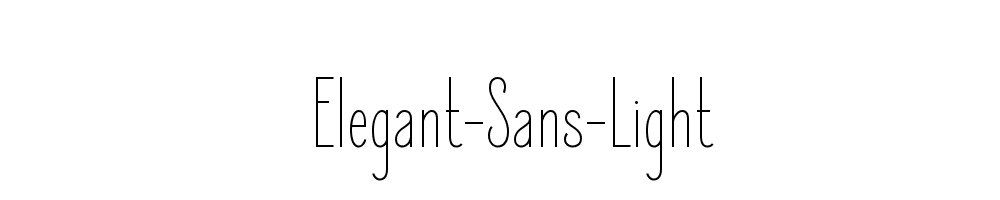 Elegant-Sans-Light