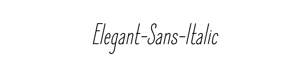 Elegant-Sans-Italic