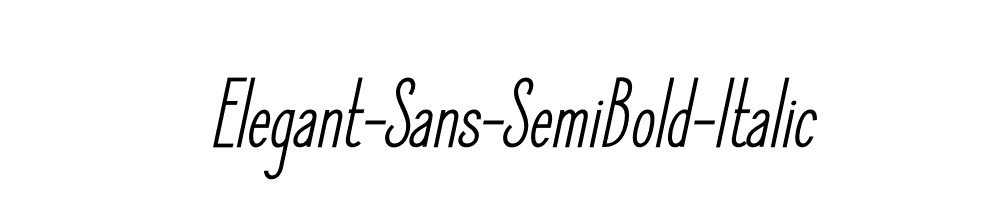 Elegant-Sans-SemiBold-Italic