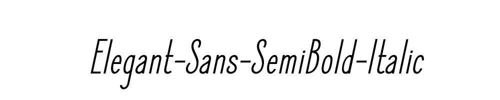 Elegant-Sans-SemiBold-Italic