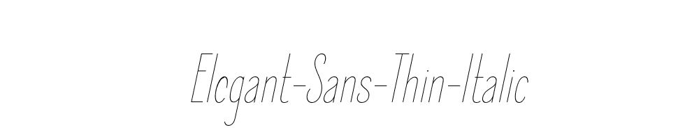 Elegant-Sans-Thin-Italic