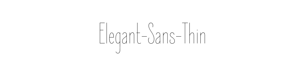 Elegant-Sans-Thin