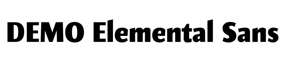  DEMO Elemental Sans Pro Extra Bold