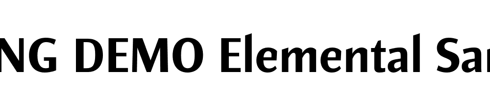  DEMO Elemental Sans Pro Bold