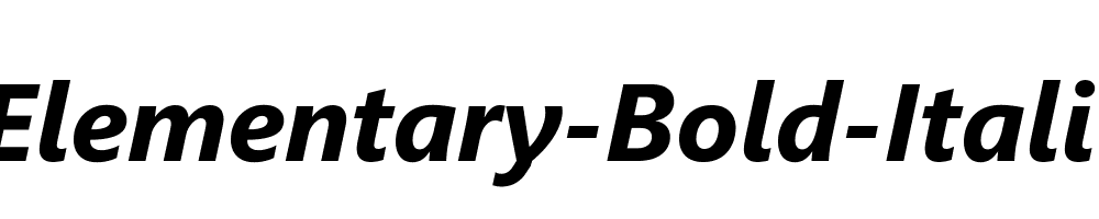 Elementary-Bold-Italic