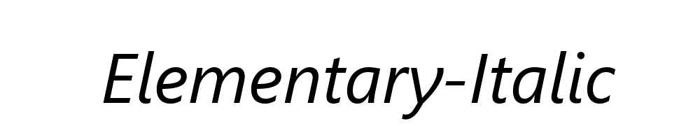 Elementary-Italic