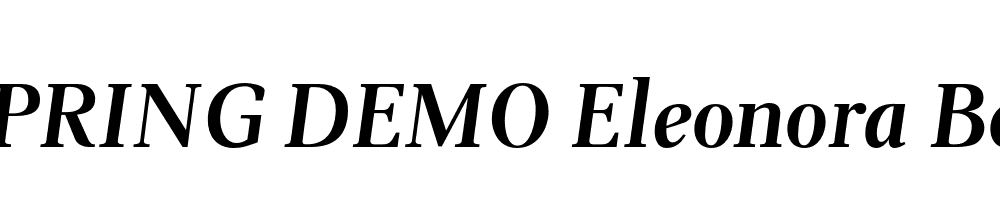  DEMO Eleonora Bold Italic